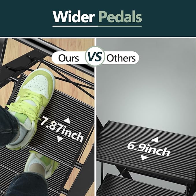 WOA WOA 5 Step Ladder for 10 Feet High Ceiling, Lightweight Foldable Ladder with Non-Slip Wide Pedals, Step Stool with Safe H
