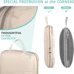 See Through Expandable Compression Packing Cubes, Mesh Travel Packing Cubes for Suitcases, Lightweight Organizers Bag Set for