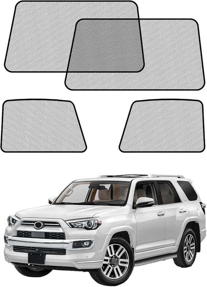 Car Window Shades for Toyota-4 Runner(2011-2023),4 Pack Car Window Cover for Baby Sun Shade Blocker Breathable Mesh,Reduce UV Rays & Heat Insulation Privacy Protection for Camping, Travel, Sleep
