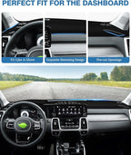 FIILINES Dash Cover Fit for Kia Sorento 2021-2025(Not 12.3 inch Navigation), Dashboard Mat Cover for Sorento Accessories Suns