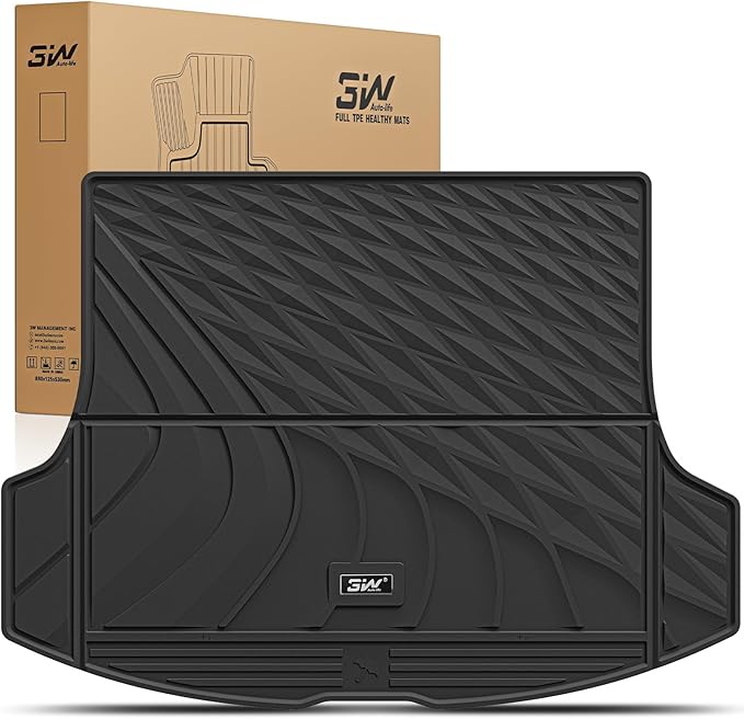 3W Cargo Trunk Liner for Lexus RX/RX350/RX350h/RX500h 2026 2025 2024 2023, TPE All Weather Custom Fit Lexus RX Cargo Mat Anti-Slip Heavy Duty Accessorious, Black(Not fit RX450h+ PHEV)