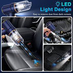 KMM Handheld Car Vacuum Cleaner, 9000Pa Vacuum Cleaner and Air Duster, 120W High Power Hand Held Vacuum with LED Light and Mu