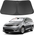 Front Windshield Sun Shade Foldable Car Front Window Sun Shade Windshield Shade Custom Fit for 2017-2025 2026 Chrysler Pacifica Minivan Block UV Rays Heat Keep Cooler