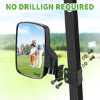 10L0L Golf Cart Mirror, Extra Large Side Rear View Universal for Yamaha, Club Car, EZGO, Folding Adjustable 180 Degree