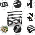 Jripae Shoe Rack Bamboo 5 Tier Shoe Organizer, Storage 20-25 Pairs for Closet Entryway, Stackable Large Tall Shoe Shelf Holde