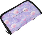 Car Tissue Holder Car Visor Organizer Tissue Box Holder for Car Sun Visor Organizer with Car Vehicle Accessories Essentials Interior for Women Men Purple Mermaid Seashell Starfish