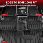 LASFIT Floor Mats for Jeep Grand Cherokee L 2021-2025 2026 7 Seat (NOT Fit for 6-Passenger) All Weather TPE Custom Fit Car Mats Floor Liners 1st & 2nd & 3th Row, Black
