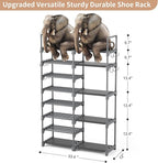 ROJASOP Shoe Rack, Shoe Storage Organizer for Closet Entryway Garage Bedroom, 8 Tier Tall Metal Shoe Shelf for 26-32 Pairs Bo