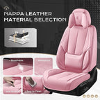 Coverado Seat Covers, Car Seat Covers Front Seats, Car Seat Cover, Car Seat Protector Waterproof, Seat Cushion Nappa Leather 