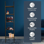 BARNWOODUSA Throw Blanket Ladder – Fully Assembled Reclaimed Wood – Rustic Decorative Ladder for Towels, Quilts, & More – Per