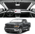 Custom Fit Windshield Sun Shade for Ford F150 2021-2026 (Lariat, Raptor, King Ranch), Blocks UV & Heat, Front Window Sunshade Accessories, Easy Fold & Store Keep Your Car Cooler