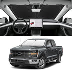 Custom Fit Windshield Sun Shade for Ford F150 2021-2026 (Lariat, Raptor, King Ranch), Blocks UV & Heat, Front Window Sunshade Accessories, Easy Fold & Store Keep Your Car Cooler