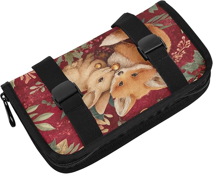 Car Tissue Holder Car Visor Organizer Tissue Box Holder for Car Sun Visor Organizer with Car Vehicle Accessories Essentials Interior for Women Men Christmas Fox Bunny Red