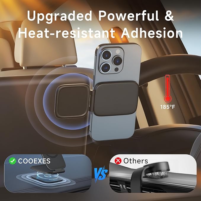 Magnetic Phone Holder for Car, MagSafe Car Mount with Dual Side Strong Magnets,Ultrathin Adjustable Cell Phone Holder, Car Accessories for Women Men, Fit for All Phone, Dashboard, Laptop, Gym