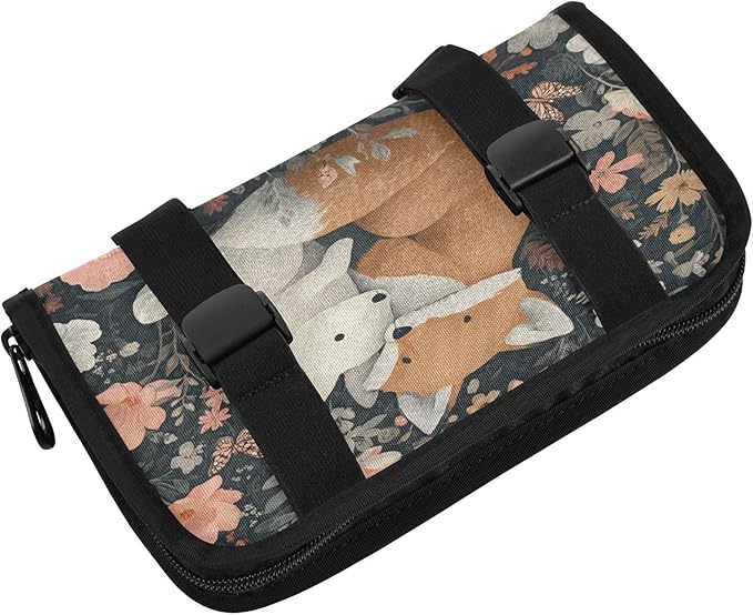 Car Tissue Holder Car Visor Organizer Tissue Box Holder for Car Sun Visor Organizer with Car Vehicle Accessories Essentials Interior for Women Men Forest Fox Bunny Flowers Green