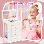 Emfogo Jewelry Box for Girls, Musical Jewelry Box with Spinning Dancer Gifts for Little Girls Christmas New Year Birthday Chi