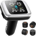 Tymate TM7 Tire Pressure Monitoring System, Wireless TPMS with 4 External Sensors & 6 Alarm Modes, Colorful Display, Real-time Tire Pressure Monitor System, Ideal for RV SUV MPV Truck Sedan(0-144 PSI)