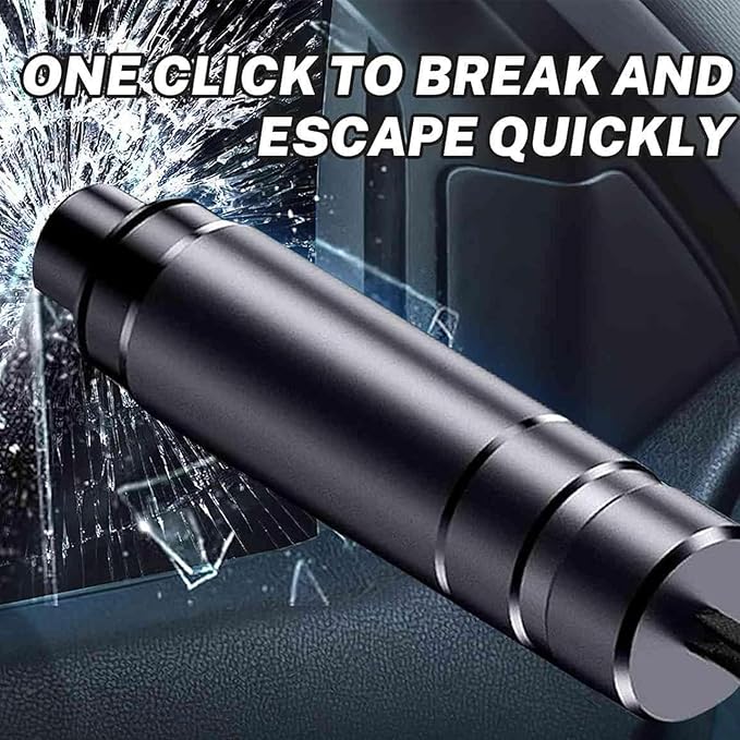 4 Packs SafeHammer Window Breaker Seatbelt Cutter, 2026 Upgraded Safe Hammer Glass Breaker Under Water, Car Emergency 2-in-1 