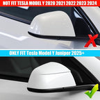Jaronx Compatible with Tesla Model Y Mirror Cover Replacement Juniper 2025 2026, Right Passenger Side Clip-on Rear View Mirror Cover Cap for Model Y Juniper Accessories 1963539-D0-B (Pearl White)