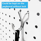 FRIMOONY Pegboard Hooks, with Bins, Peg Locks, for Organizing Various Tools, 131 PCS, 60 of Which are Locks
