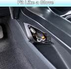 PIMCAR Center Console Hidden Organizer Compatible with 2021-2025 2026 Ford F150 Secret Compartment with Push-Button Lid Premium ABS Plastic Storage Box Insert Accessories