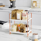 FSyueyun 2-Tier Bathroom Countertop Organizer, Tool-Less Installation Premium Plastics Makeup Shelf Organizer Perfume Skincar