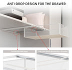 2 Pack Closet Pull-Out Baskets Bra Underwear and Sock Organizer for Drawer Women College Dorm Room Essentials (White)