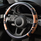 Cow Print Car Steering Wheel Covers, Breathable Microfiber Leather for Women and Men, Universal 15 inch Anti-Slip Steering Wh