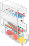 iDesign 36560EU 4-Drawer Vanity/Cosmetic Organizer, Set of 1, Clear