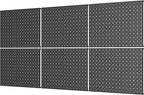 WALMANN 6-Pack 12"x16" Metal Pegboard Panels for Garage, Tool Organizer Pegboards for Pegboard Hooks - Compatible with 1/8" &