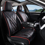 Coverado Car Seat Covers Full Set, Seat Covers for Cars, Waterproof Leather Automotive Seat Cover, Universal Car Interior Pro