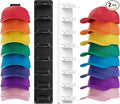 Haiou Hat Rack Hat Organizer for Baseball Caps Wall Mounted Hat Hanger Strong Adhesive Hat Hooks Hold up to 16 Hats for Home 