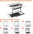 Under Sink Organizer and Storage for Bathroom and Kitchen - 2 Pack 3 Tier Under Cabinet Pull Out Shelf Organizers - Slide Out