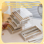 Necklace Organizer Box with 5 Drawers 30 Compartments, Dustproof Velvet Necklace Display Tray, Acrylic Necklaces Display Case