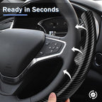 Steering Wheel Cover for Chevy Malibu 2016-2024/ Equinox 2018-2024/ Bolt EV 2017-2021/ Volt 2016-2019, Car Steering Wheel Cover Accessories for Chevrolet (Glossy Black)