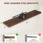 Vivelove Wide Floating Shelves for Wall 12 Inch Deep, 55" X 12" X 2" Floating Shelf, 2 Inch Thick Shelf for Living Room Bathr