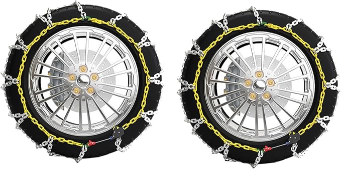 Auto Tightening Snow Chains Tire Chains For Cars Suv Pickup Trucks - Auto Tightening 1 Min Quick Fit AND Easy Installation, R