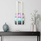 RELODECOR Blanket Wall Rack – Decorative Farmhouse Style Wooden Ladder – Rustic Quilt & Towel Holder – Wall Mounted Storage R