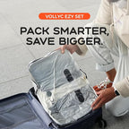 3-Travel Vacuum Bags with Pump, 25L Large Capacity Vacuum Bags for Travel, IPX7 Waterproof, Open Zipper, Reusable Space Saver