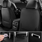 CAR PASS Nappa Leather seat Covers Bling Diamond Car Seat Covers Full Set Universal Cushioned, Waterproof Heavy-Duty Anti-Sli