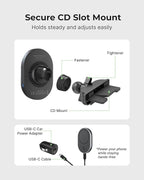 15W MagSafe Car Mount CD Slot Charger, Wireless Car Charger Phone Holder, Magnetic CD Mount Charger with N52 Magnet, Fast Charging, 360 Rotation, Compatible with iPhone 14/15/16/17/Galaxy