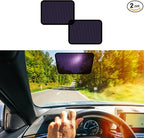 Square Static Cling Car Window Shades for Windshield & Side Windows – Universal Fit (9.84" x 7.09") Driver Side Window Sunshade, Glare-Reducing Window Cover with Durable Mesh & Dark PVC Film