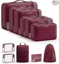 11 Set Packing Cubes for Travel, Gifts for Women Mom Kids, TSA Approved Bags for Makeup, Cosmetic, Toiletry, Suitcase Organiz