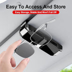 Universal Car Sun Visor Double-Layer Glasses Holder,Practical Visor Sunglasses Holder Clip,Space-Saving Car Interior Accessory,car Sunglass Holder that Can Hold Two Pairs of Glasses (Black)