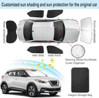 TINGLU Window Shades for Nissan Kicks 2018-2024 6PCS Accessories Side Full Windows Windshield Sun Shade Sun UV Rays & Privacy Protection for Camping,Napping,and Relaxing