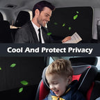 XCBYT Magnetic Car Window Shades 4 Pack - Blackout Side Window Sun Shade for Privacy & Car Camping, 99% UV Blocking Car Window Covers for Side Windows, Heat Protection Travel Shades for SUV Sedan