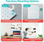 Upgraded Metal Pegboard Wall Organizer Kit – Magnetic, Heavy-Duty Peg Board with Shelves, Hooks & Clips – Wall Mount Storage 