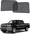 Car Window Shades for Chevy Silverado(2014-2019), 2-Pack Rear Window Sun Shades for Baby – Breathable Mesh, UV & Heat Blocker, Privacy Protection for Camping, Travel, Sleep & Nursing