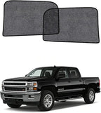 Car Window Shades for Chevy Silverado(2014-2019), 2-Pack Rear Window Sun Shades for Baby – Breathable Mesh, UV & Heat Blocker, Privacy Protection for Camping, Travel, Sleep & Nursing
