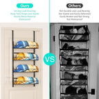 HapiRm Over the Door Hat Organizer - 4 Tier Wall Mounted Hat Rack with 4 Adjustable Metal Basket, Baseball Caps Organizer Sto